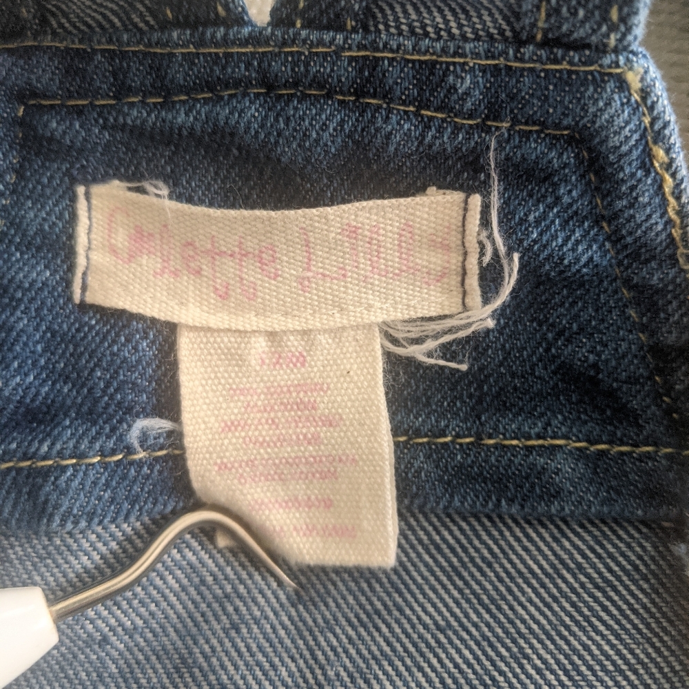 Colette Lilly Butterfly Sequin Denim Shortalls - Picture 3 of 4